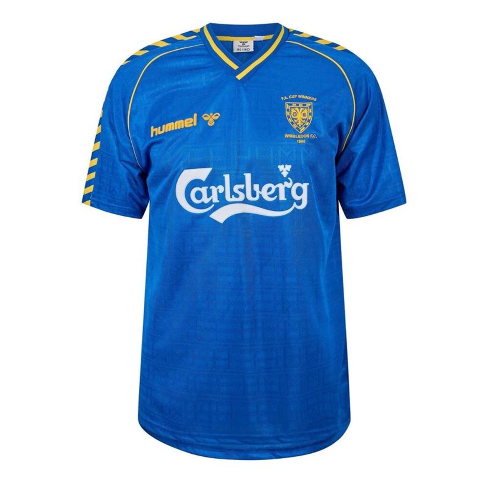 Hummel Mens Wimbledon 1998 Football Shirt / Blue/Yellow